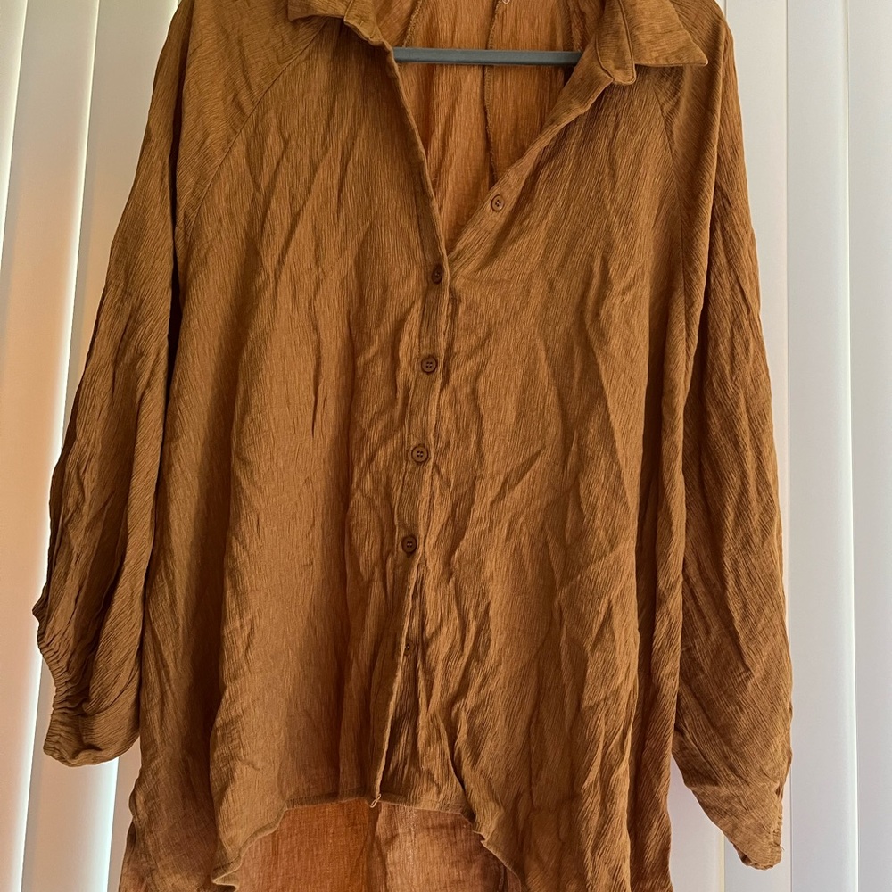 Gauzy button down blouse